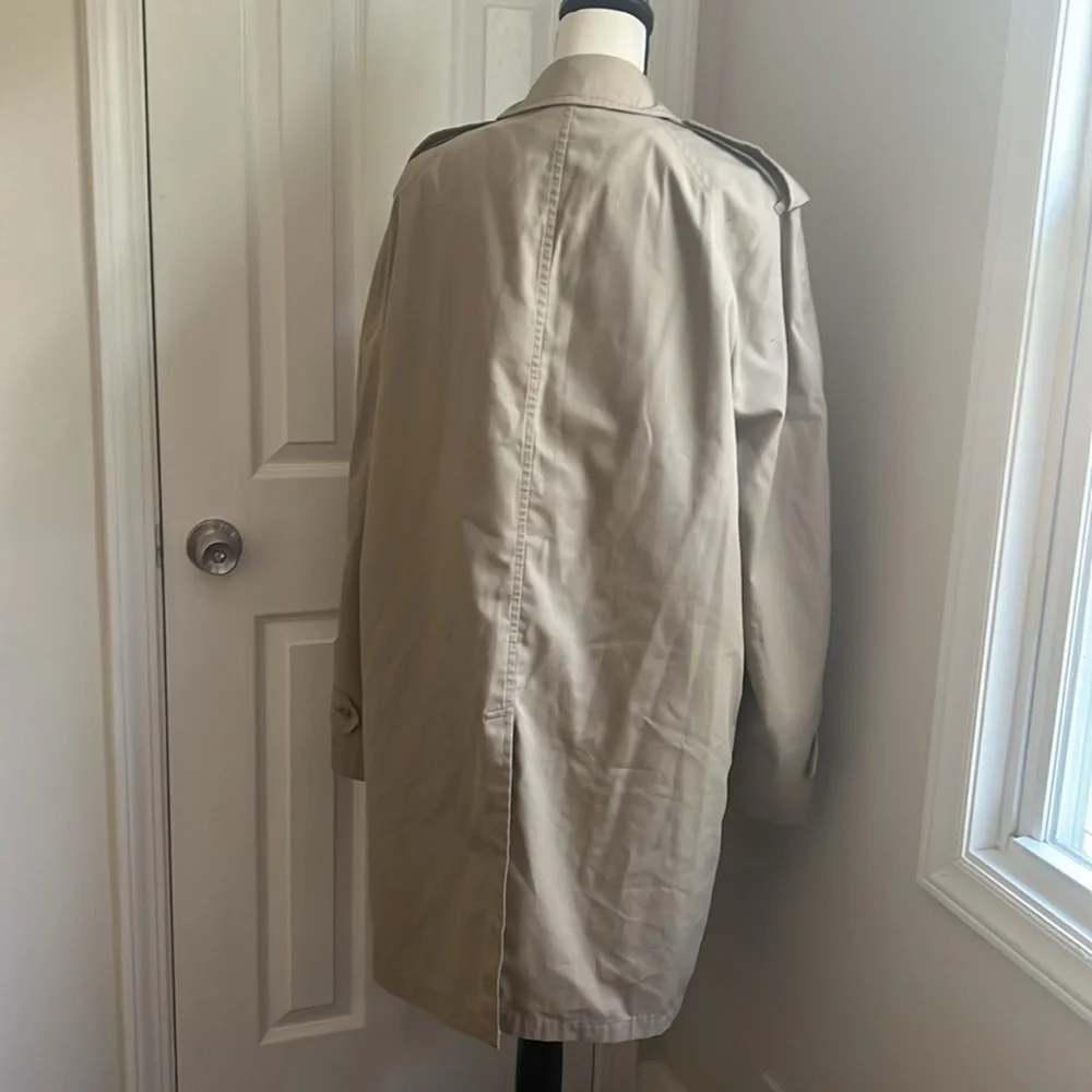 Vintage 1970s Mens London Fog Trench Coat Thinsulate Lined 46 long - Picture 7 of 10